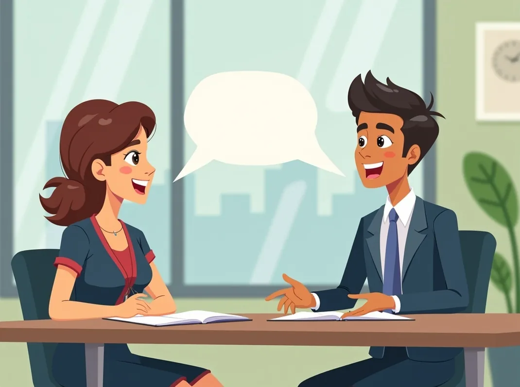 Business communication English lesson in progress